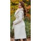 Palton dama de iarna elegant, midi, din piele eco, bej, cu guler din blana, Elegance 3 - jojofashion.ro