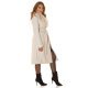 Palton dama de iarna elegant, midi, din piele eco, bej, cu guler din blana, Elegance 5 - jojofashion.ro