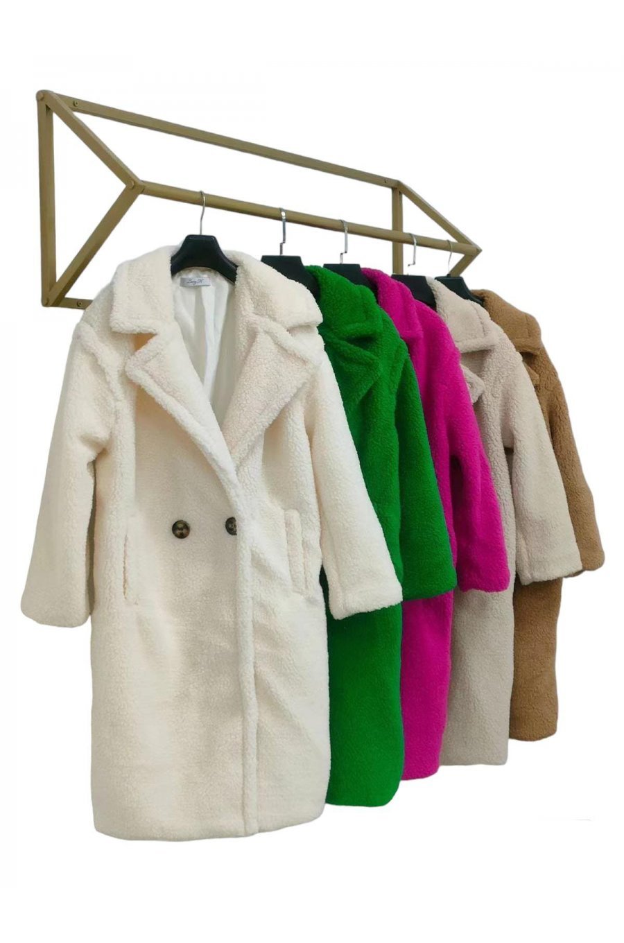 Palton dama de iarna midi, imitatie blana, alb, TeddyBear Palton dama de iarna midi, imitatie blana, alb, TeddyBear 3 - jojofashion.ro