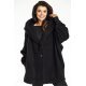 Palton dama de iarna midi, negru, tip kimono, oversize, cu gluga, Miriam1 Palton dama de iarna midi, negru, tip kimono, oversize, cu gluga, Miriam1 2 - jojofashion.ro