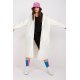 Palton dama de toamna lung, alb, matlasat, Eyshan Palton dama de toamna lung, alb, matlasat, Eyshan 2 - jojofashion.ro
