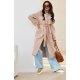 Palton dama elegant lung bej cu buzunare si cordon Katsy Palton dama elegant lung bej cu buzunare si cordon Katsy 4 - jojofashion.ro