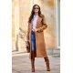 Palton dama elegant lung, caramel, clasic, cu buzunare si cordon, Vanora Palton dama elegant lung, caramel, clasic, cu buzunare si cordon, Vanora 5 - jojofashion.ro