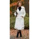 Palton dama elegant, lung, din piele eco, alb, cu guler din blana, London Palton dama elegant, lung, din piele eco, alb, cu guler din blana, London 2 - jojofashion.ro