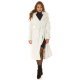 Palton dama elegant, lung, din piele eco, alb, cu guler din blana, London Palton dama elegant, lung, din piele eco, alb, cu guler din blana, London 6 - jojofashion.ro