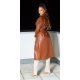 Palton dama elegant, lung, din piele eco, maro, Takisha Palton dama elegant, lung, din piele eco, maro, Takisha 3 - jojofashion.ro