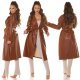 Palton dama elegant, lung, din piele eco, maro, Takisha Palton dama elegant, lung, din piele eco, maro, Takisha 7 - jojofashion.ro