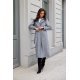 Palton dama elegant lung, gri, clasic, cu buzunare si cordon, Vanora Palton dama elegant lung, gri, clasic, cu buzunare si cordon, Vanora 3 - jojofashion.ro