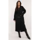 Palton dama elegant lung, negru, cu buzunare aplicate, Eylem1 2 - jojofashion.ro