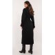 Palton dama elegant lung, negru, cu buzunare aplicate, Eylem1 3 - jojofashion.ro