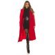 Palton dama elegant lung, rosu, Orinna Palton dama elegant lung, rosu, Orinna 7 - jojofashion.ro