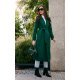 Palton dama elegant lung, verde, clasic, cu buzunare si cordon, Vanora Palton dama elegant lung, verde, clasic, cu buzunare si cordon, Vanora 2 - jojofashion.ro