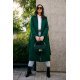 Palton dama elegant lung, verde, clasic, cu buzunare si cordon, Vanora Palton dama elegant lung, verde, clasic, cu buzunare si cordon, Vanora 4 - jojofashion.ro