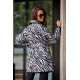 Palton dama elegant scurt, alb negru, animal print zebra, Hilary Palton dama elegant scurt, alb negru, animal print zebra, Hilary 3 - jojofashion.ro