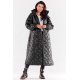 Palton dama lung, matlasat, negru, oversize, cu gluga, Lanny Palton dama lung, matlasat, negru, oversize, cu gluga, Lanny 2 - jojofashion.ro