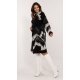 Palton dama midi, din lana, negru alb, Layla Palton dama midi, din lana, negru alb, Layla 3 - jojofashion.ro