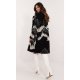Palton dama midi, din lana, negru alb, Layla Palton dama midi, din lana, negru alb, Layla 4 - jojofashion.ro