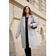 Palton dama midi oversize, gri, cu buzunare aplicate, Francys Palton dama midi oversize, gri, cu buzunare aplicate, Francys 5 - jojofashion.ro