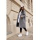Palton dama midi oversize, pepit, gri cu negru, Francys Palton dama midi oversize, pepit, gri cu negru, Francys 3 - jojofashion.ro