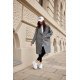 Palton dama midi oversize, pepit, gri cu negru, Francys Palton dama midi oversize, pepit, gri cu negru, Francys 5 - jojofashion.ro