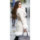 Palton dama midi, stil cojoc, din piele eco intoarsa, bej, cu blana, Chayenne 3 - jojofashion.ro