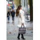 Palton dama midi, stil cojoc, din piele eco intoarsa, bej, cu blana, Chayenne 6 - jojofashion.ro