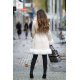 Palton dama midi, stil cojoc, din piele eco intoarsa, bej, cu blana, Chayenne 8 - jojofashion.ro