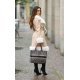 Palton dama midi, stil cojoc, din piele eco intoarsa, cappuccino, cu blana, Chayenne 4 - jojofashion.ro