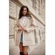 Palton dama scurt, bej, oversize, cu buzunare aplicate, Sanchez 2 - jojofashion.ro