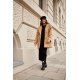 Palton dama scurt, caramel, oversize, cu buzunare aplicate, Sanchez 4 - jojofashion.ro