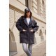 Palton dama scurt, gri, oversize, cu buzunare aplicate, Sanchez Palton dama scurt, gri, oversize, cu buzunare aplicate, Sanchez 2 - jojofashion.ro