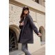 Palton dama scurt, gri, oversize, cu buzunare aplicate, Sanchez Palton dama scurt, gri, oversize, cu buzunare aplicate, Sanchez 3 - jojofashion.ro