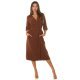 Trenci dama elegant midi maro Mexilho Trenci dama elegant midi maro Mexilho 2 - jojofashion.ro