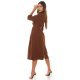 Trenci dama elegant midi maro Mexilho Trenci dama elegant midi maro Mexilho 3 - jojofashion.ro