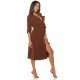 Trenci dama elegant midi maro Mexilho Trenci dama elegant midi maro Mexilho 4 - jojofashion.ro
