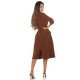 Trenci dama elegant midi maro Mexilho Trenci dama elegant midi maro Mexilho 5 - jojofashion.ro