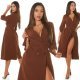 Trenci dama elegant midi maro Mexilho Trenci dama elegant midi maro Mexilho 6 - jojofashion.ro