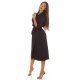 Trenci dama elegant midi negru Mexilho	 5 - jojofashion.ro