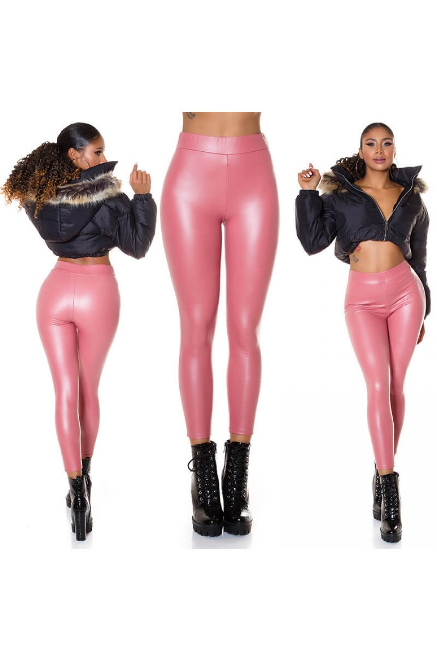 Colanti dama termici piele eco apricot Lucy Colanti dama termici piele eco apricot Lucy 4 - jojofashion.ro