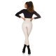 Colanti dama piele eco bej termici cu corset Jennie 3 - jojofashion.ro