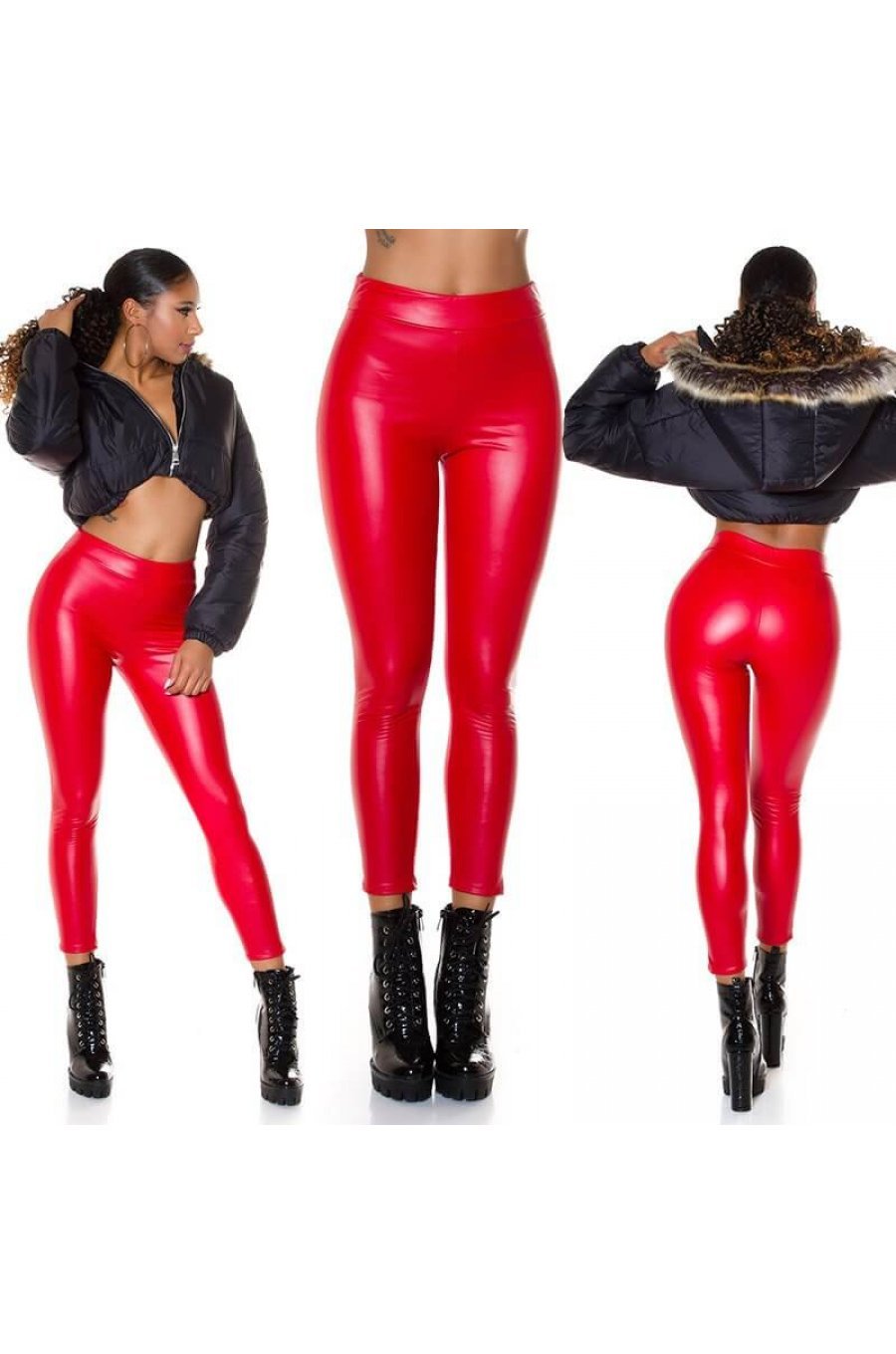 Colanti dama termici piele eco rosie Lucy Colanti dama termici piele eco rosie Lucy 4 - jojofashion.ro