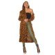 Colanti termici kaki cu talie inalta snake print Krissty 5 - jojofashion.ro