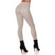Colanti termici bej cu talie inalta snake print Krissty 3 - jojofashion.ro