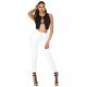 Pantaloni dama albi cargo cu buzunare aplicate Haru Pantaloni dama albi cargo cu buzunare aplicate Haru 4 - jojofashion.ro
