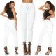 Pantaloni dama albi cargo cu buzunare aplicate Haru Pantaloni dama albi cargo cu buzunare aplicate Haru 5 - jojofashion.ro