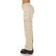 Pantaloni dama cargo bej, din bumbac, cu talia inalta, Morann Pantaloni dama cargo bej, din bumbac, cu talia inalta, Morann 3 - jojofashion.ro