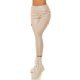 Pantaloni dama cargo, bej, din piele eco, Eliska Pantaloni dama cargo, bej, din piele eco, Eliska 2 - jojofashion.ro