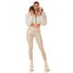 Pantaloni dama cargo, bej, din piele eco, Eliska Pantaloni dama cargo, bej, din piele eco, Eliska 4 - jojofashion.ro