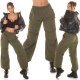 Pantaloni dama cargo, kaki, oversize, Tenille Pantaloni dama cargo, kaki, oversize, Tenille 7 - jojofashion.ro