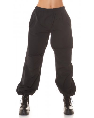 Pantaloni dama cargo, negri, oversize, Tenille Pantaloni dama cargo, negri, oversize, Tenille - jojofashion.ro
